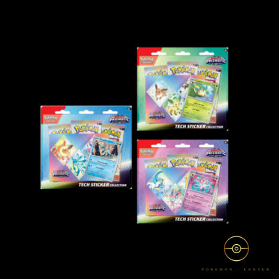 Pokémon Scarlet & Violet Prismatic Evolutions Tech Sticker Collection Set